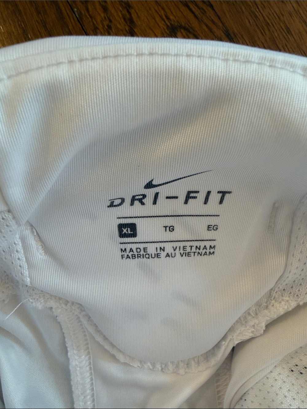 Nike White Kids Padded Football Pants with Black Swoosh - Picture 2 of 3